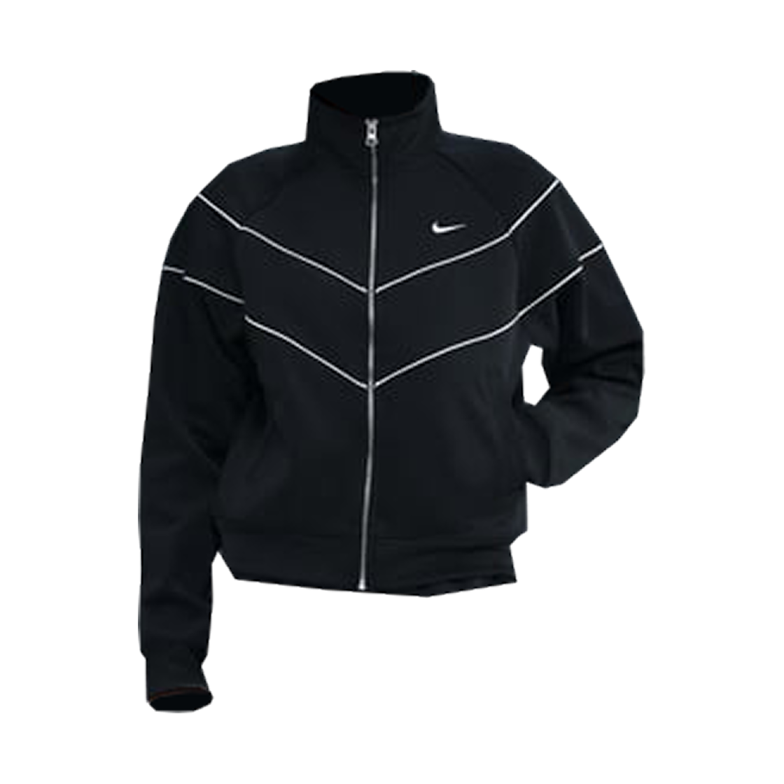 HJ0976-011 (W) Nike NSW Windrunner Knit Jacket Black Sail - Asia