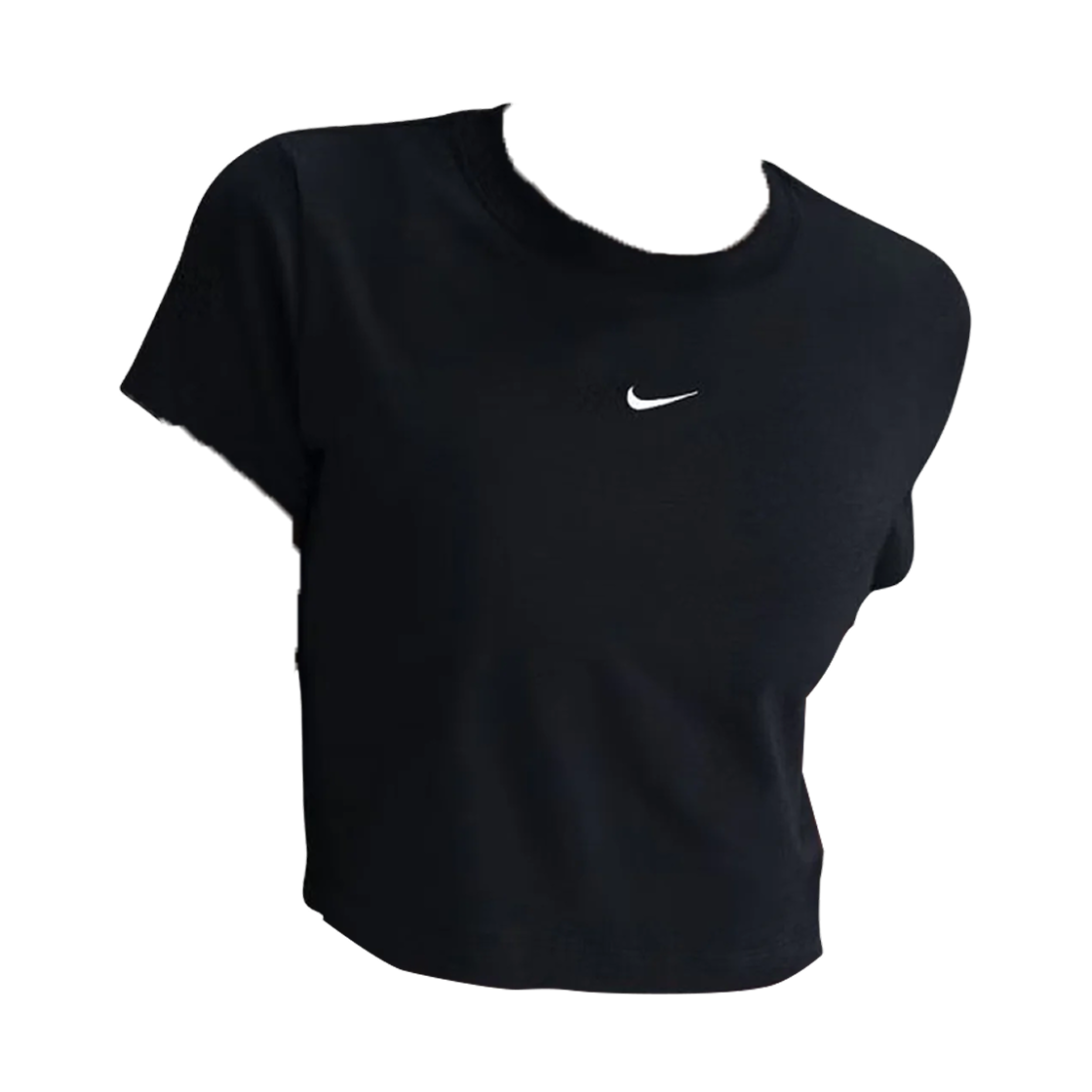 HF9539-011 (W) Nike NSW Chill Knit Cropped T-Shirt Black Sail - Asia