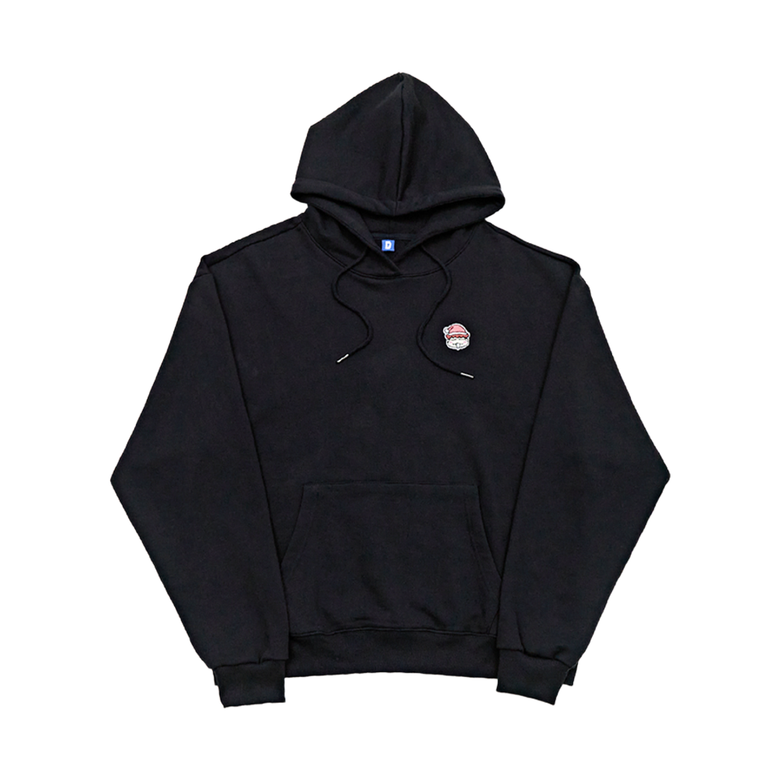 댄꼼마 x 아따맘마 동동이 크리스마스 자수 후드티셔츠 블랙(DANCOMMA x Atashin’chi Yuzu Christmas Embroidered Hoodie Black)