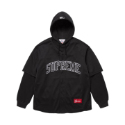 Supreme x Chicago White Sox Hooded Baseball Jersey Black - 25FW