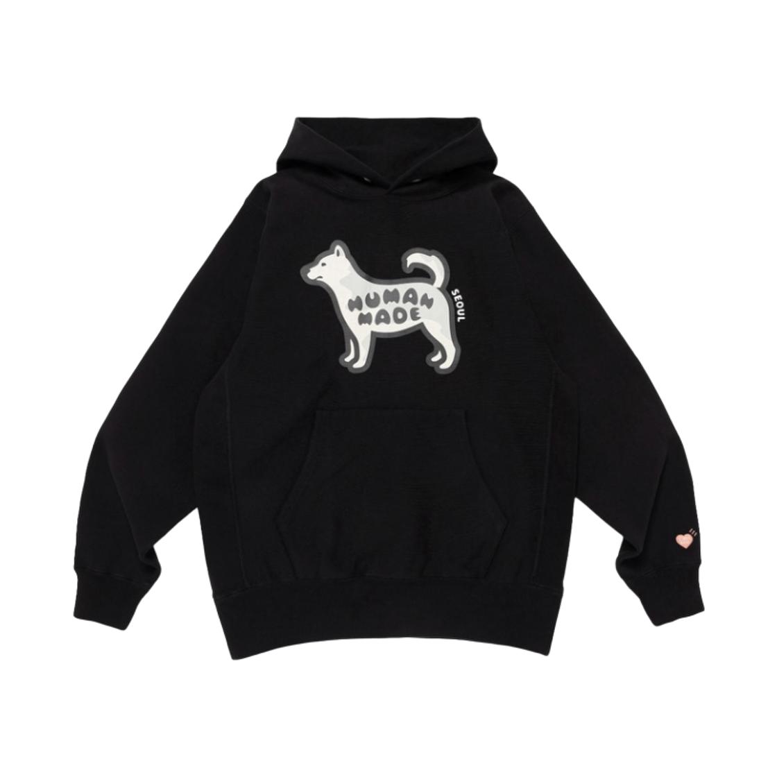 휴먼 메이드 애니멀 후드 진도 블랙 - 서울 스토어 한정(Human Made Animal Hoodie Jindo Black - Seoul Store Exclusvie)