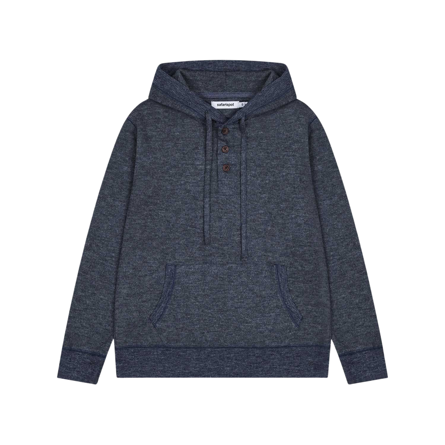 P0000BVM Safarispot Lightweight Knit Hoodie Navy
