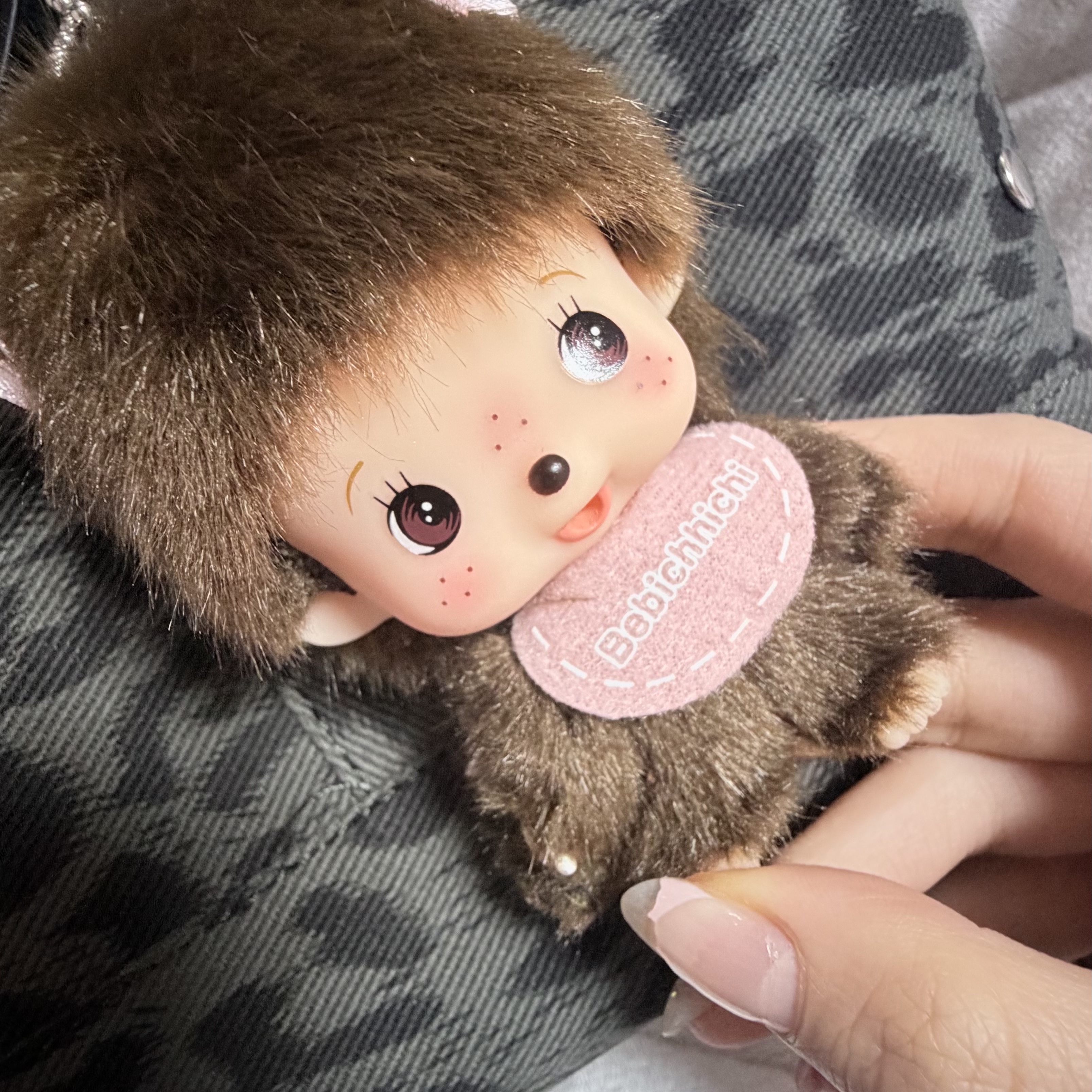 Monchhichi big Head Bebichhichi SS Keychain Girl 착용 스타일