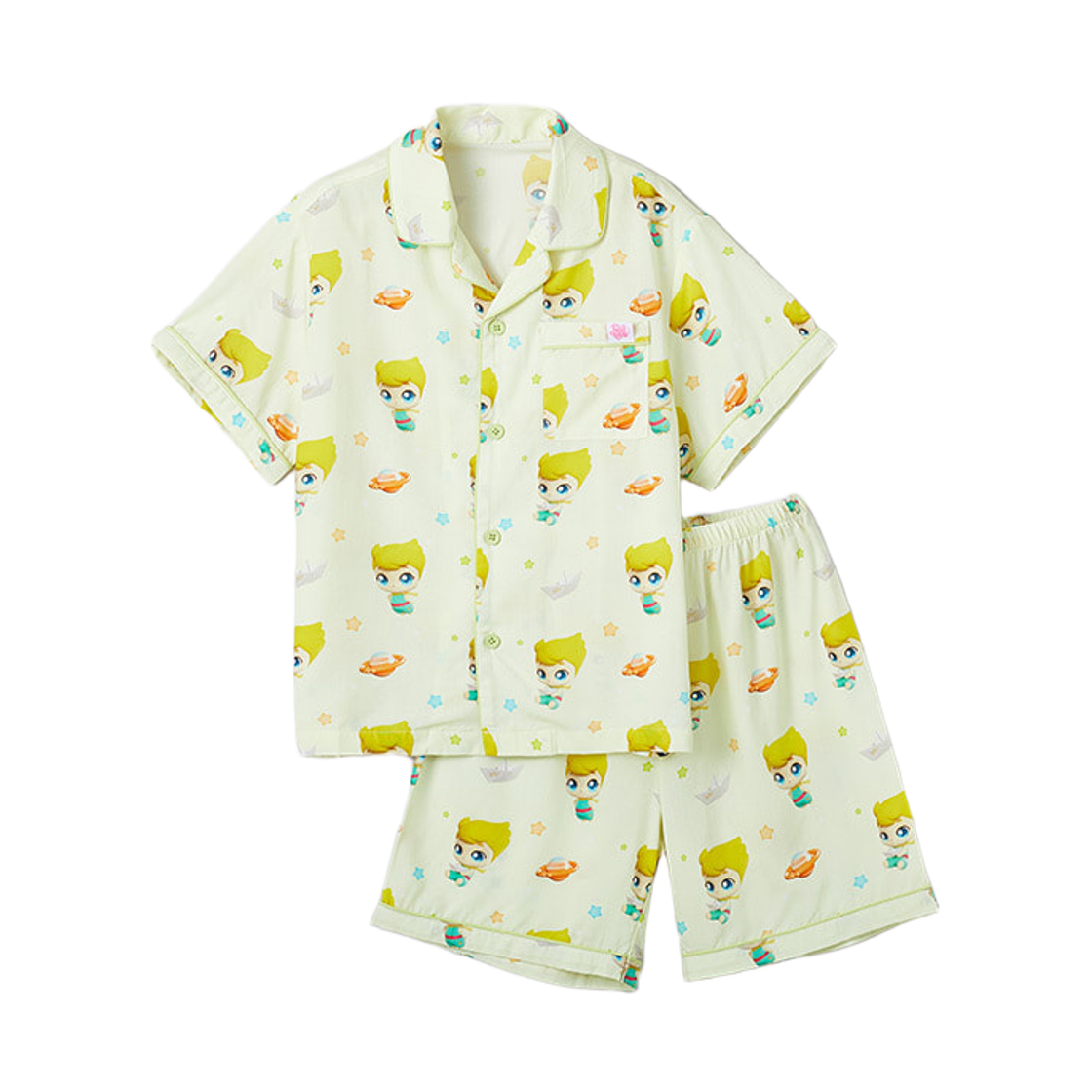 (키즈) 스파오 x 캐치! 티니핑 숏슬리브 파자마 라이트 그린((Kids) Spao x Catch! Teenieping Short Sleeve Pajama Light Green) - 1
