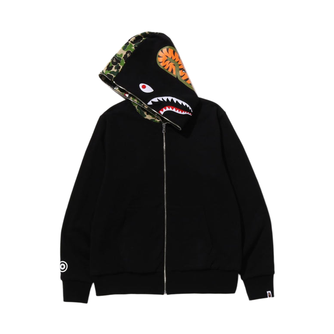 베이프 ABC 카모 리버시블 샤크 풀 집 후드 그린(BAPE ABC Camo Reversible Shark Full Zip Hoodie Green) - 2
