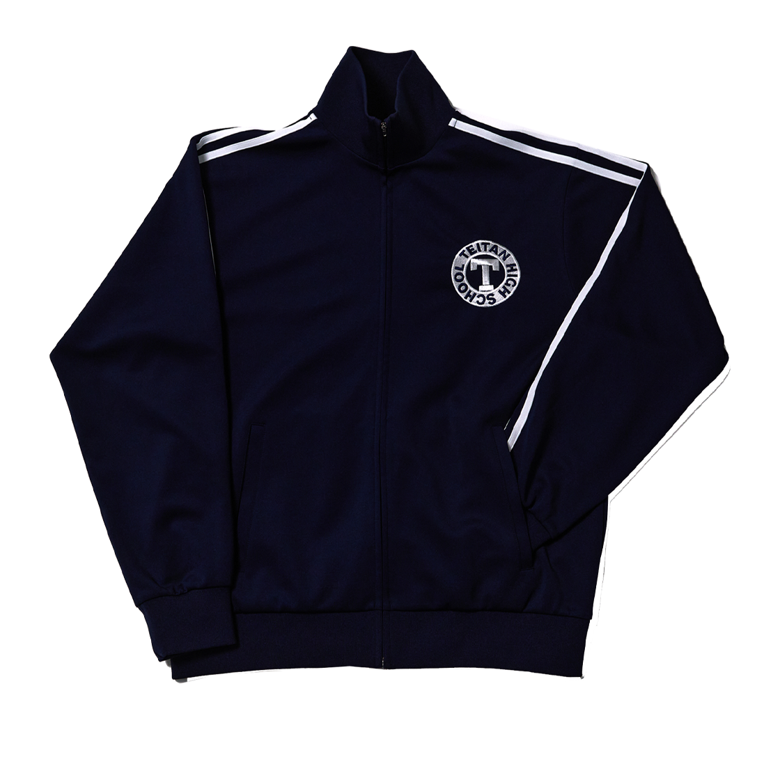 댄꼼마 x 명탐정 코난 테이탄고 트레이닝 점퍼 네이비(DANCOMMA x Detective Conan Teitan high school Training Jumper Navy)