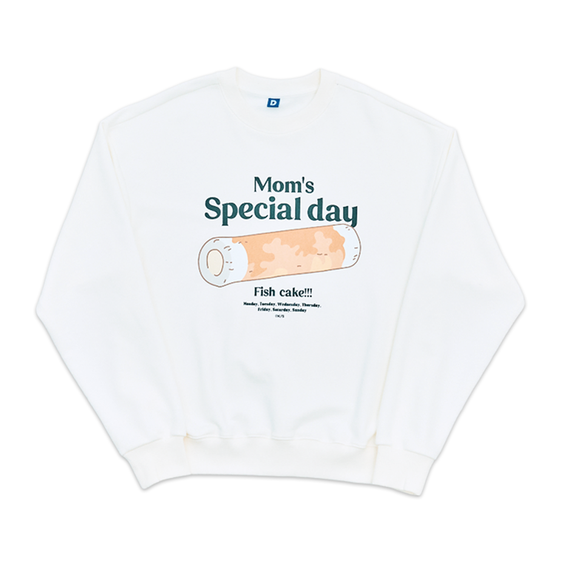DN25FSS0100 Dancomma × Atashin’chi Today’s Menu Is Fish Cake Graphic Sweatshirt