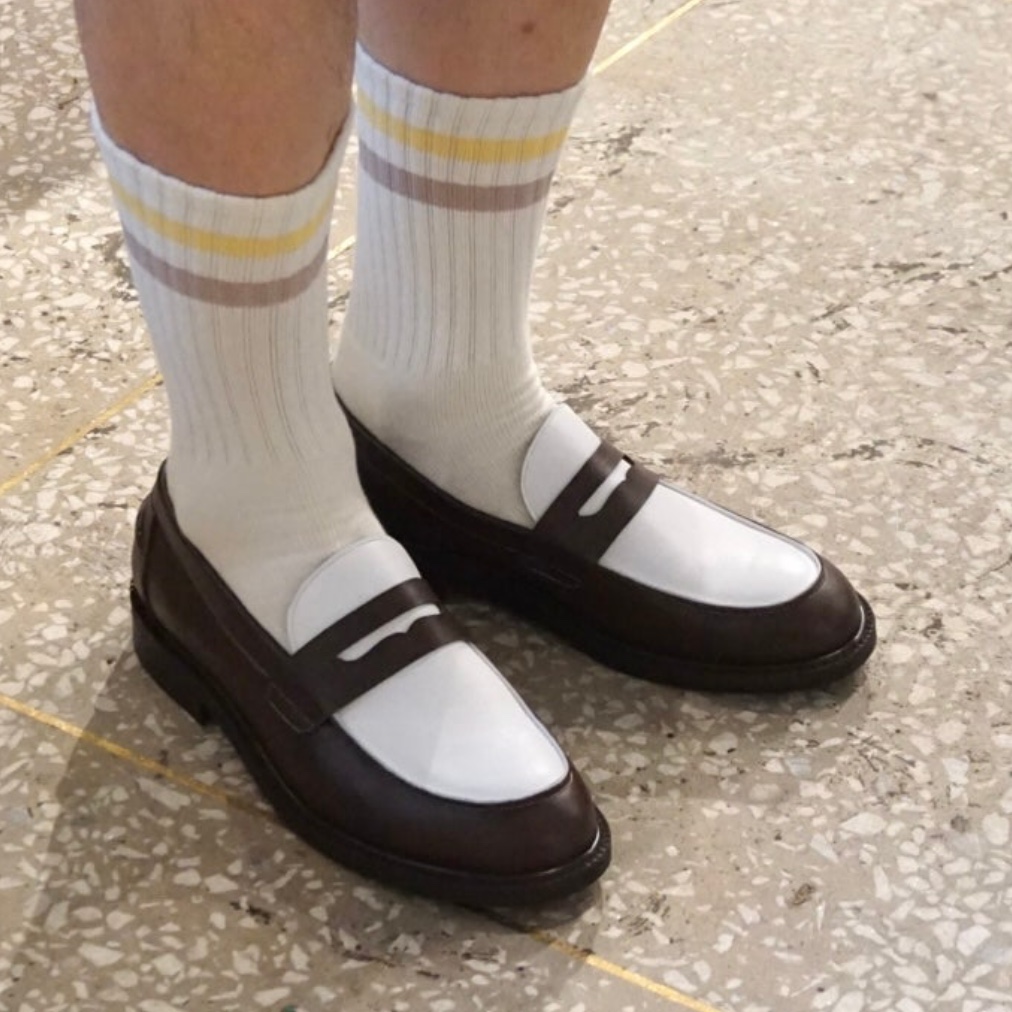 PENNY PLATE Men Loafer Brown Low 착용 스타일