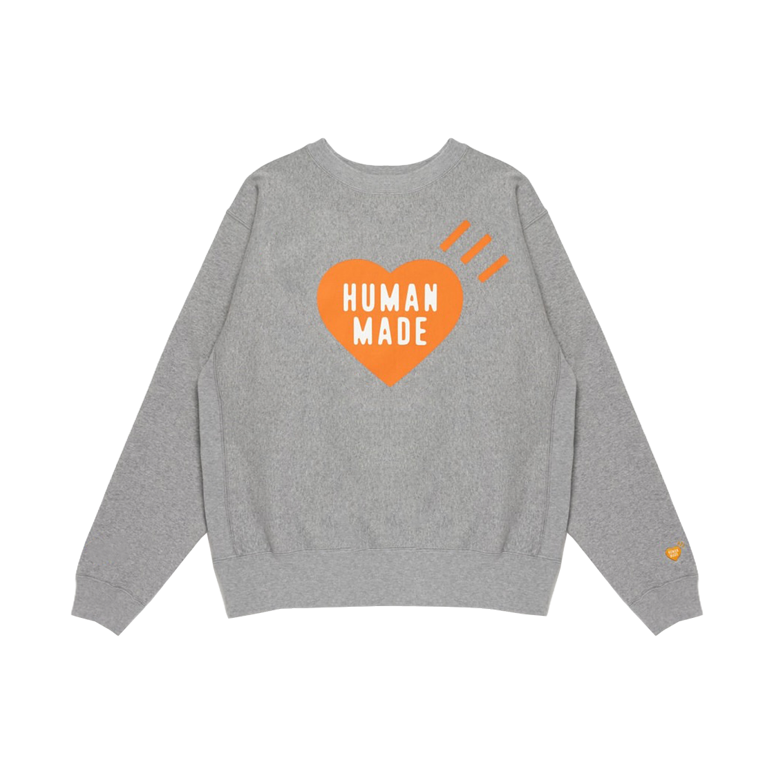 휴먼 메이드 하트 스웨트셔츠 그레이 오렌지 - 시부야 스토어 한정(Human Made Heart Sweatshirt Gray Orange - Shibuya Store Exclusive) - 1
