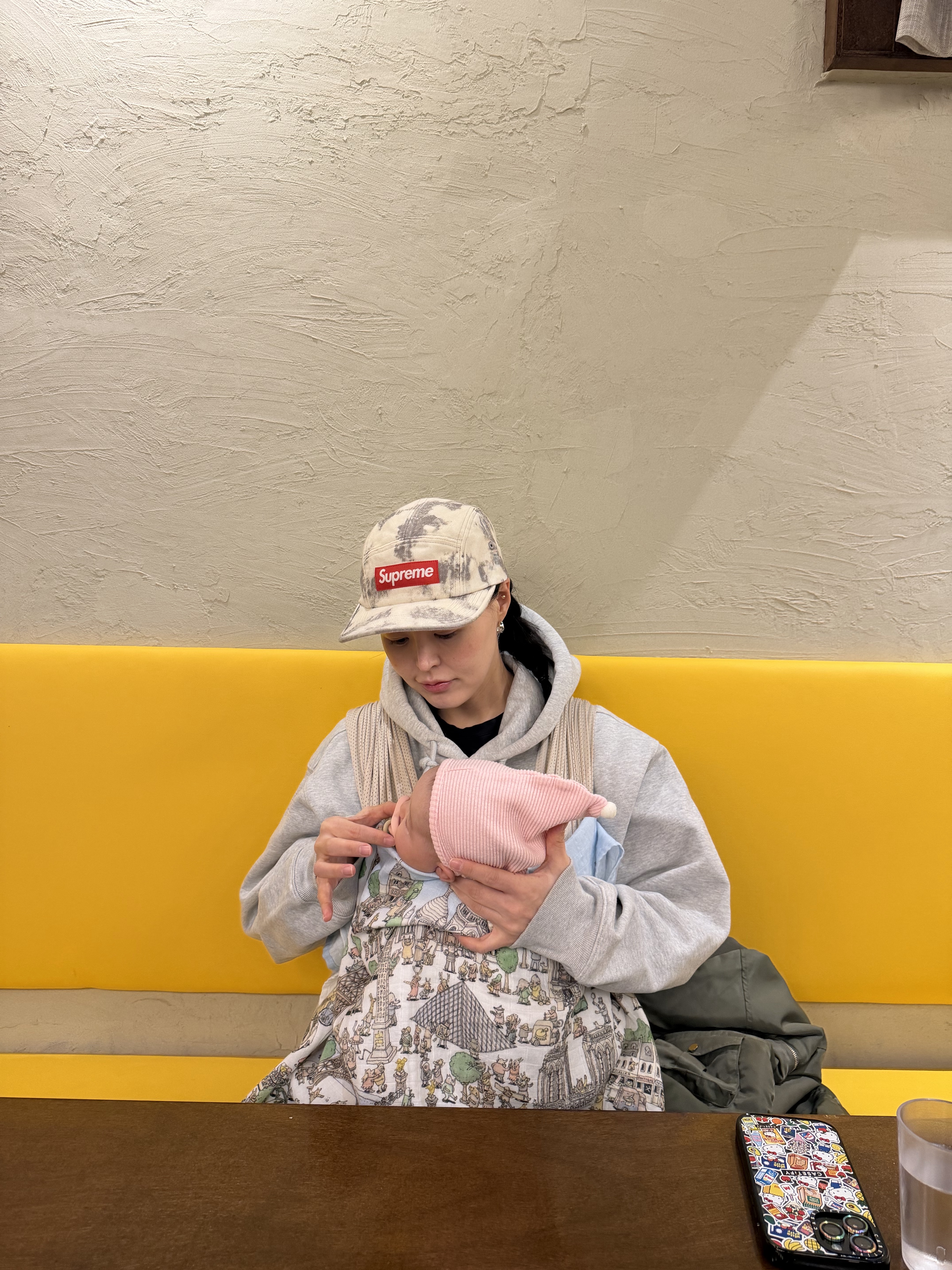 Supreme Denim Camp Cap Bleached - 25SS 착용 스타일