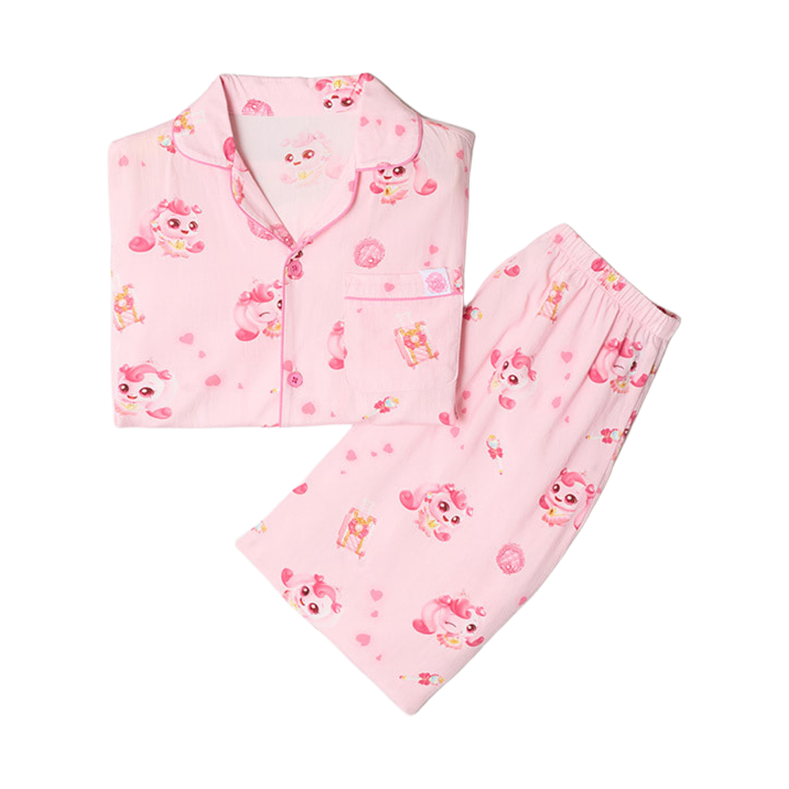 (키즈) 스파오 x 캐치! 티니핑 롱슬리브 파자마 핑크((Kids) Spao x Catch! Teenieping Long Sleeve Pajama Pink) - 1