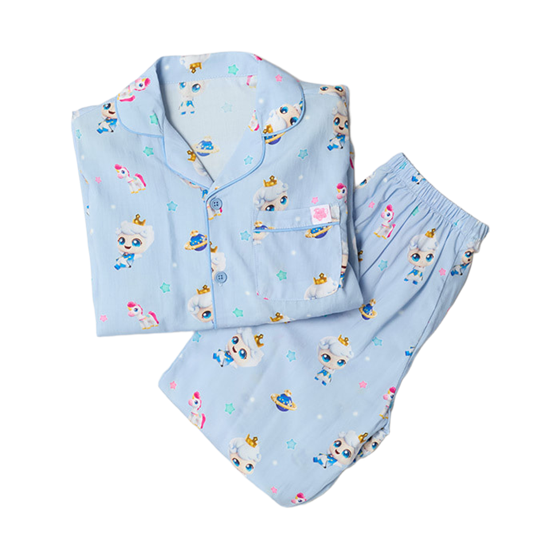 (키즈) 스파오 x 캐치! 티니핑 롱슬리브 파자마 블루((Kids) Spao x Catch! Teenieping Long Sleeve Pajama Blue) - 1