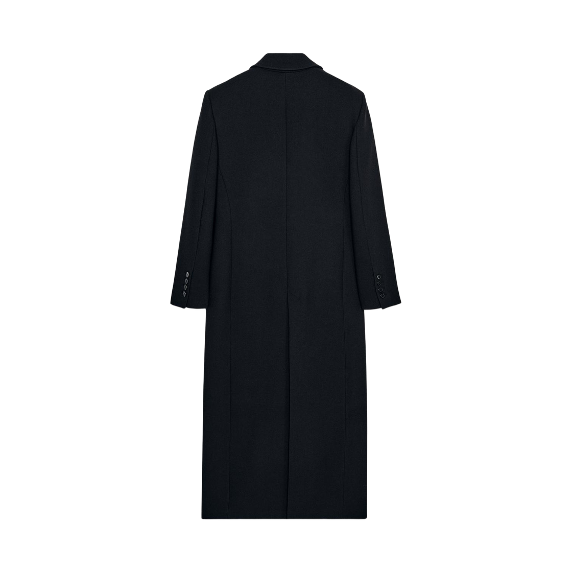 (W) 자라 ZW 컬렉션 버튼 테일러드 코트 블랙((W) Zara ZW Collection Button Tailored Coat Black) - 2