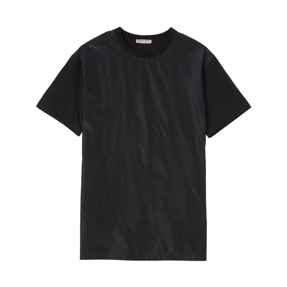 발렌티노 워시드 태피터 패널 디테일 티셔츠 블랙(Valentino Washed Tupper Panel Detail T-Shirt Black)