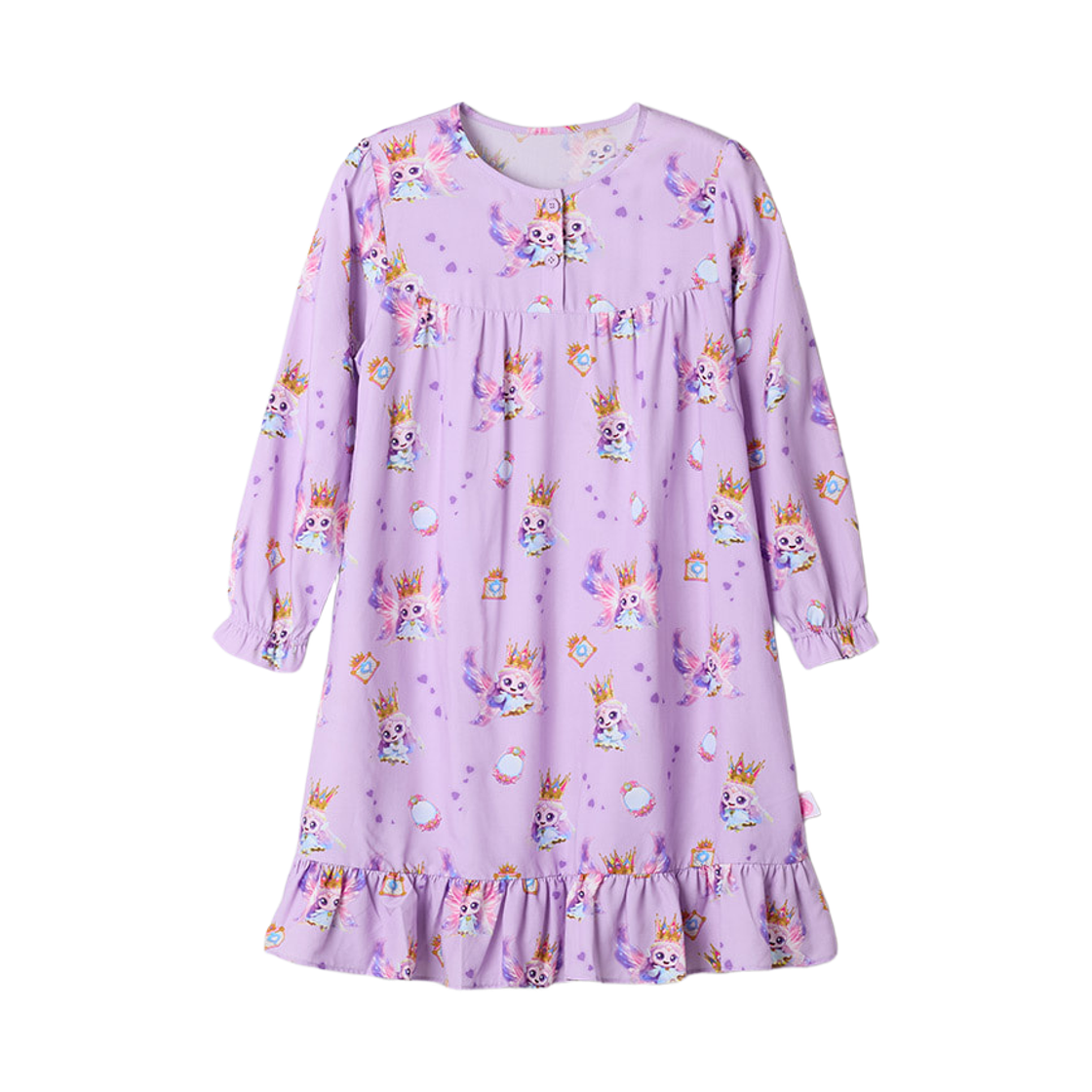 (키즈) 스파오 x 캐치! 티니핑 롱슬리브 원피스 파자마 바이올렛((Kids) Spao x Catch! Teenieping Long Sleeve One Piece Pajama Violet) - 1