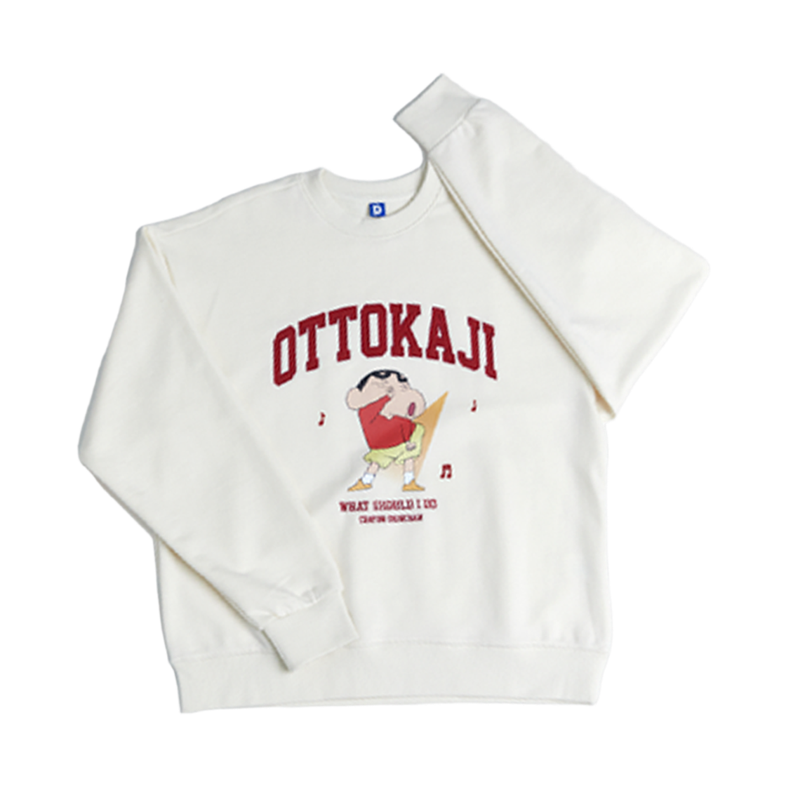 DN24FSS0300 DANCOMMA x Crayon Shin Chan Ottokaji Sweatshirt Cream