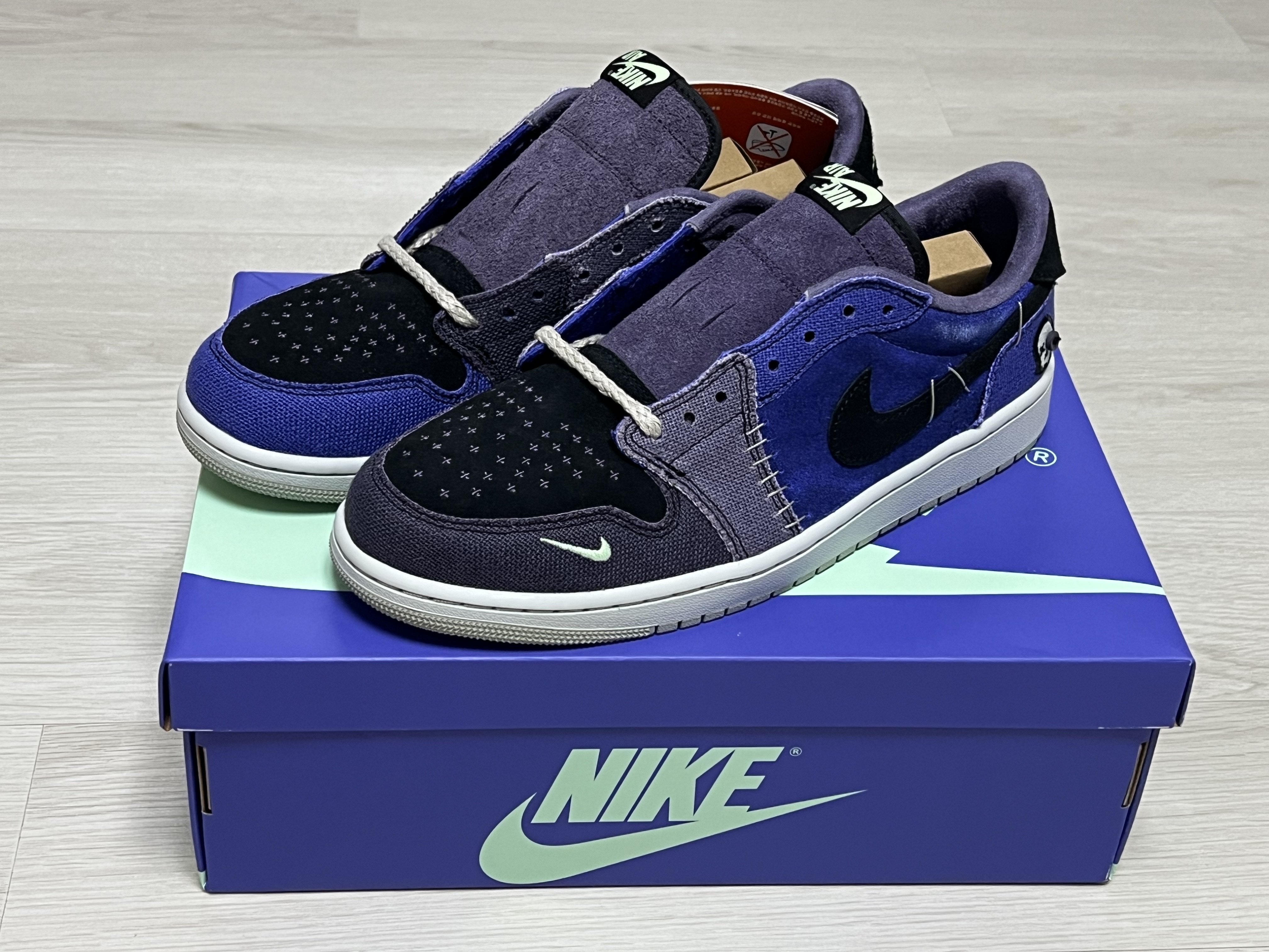Jordan 1 x Zion Williamson Retro Low OG Regency Purple and Dark Raisin 착용 스타일