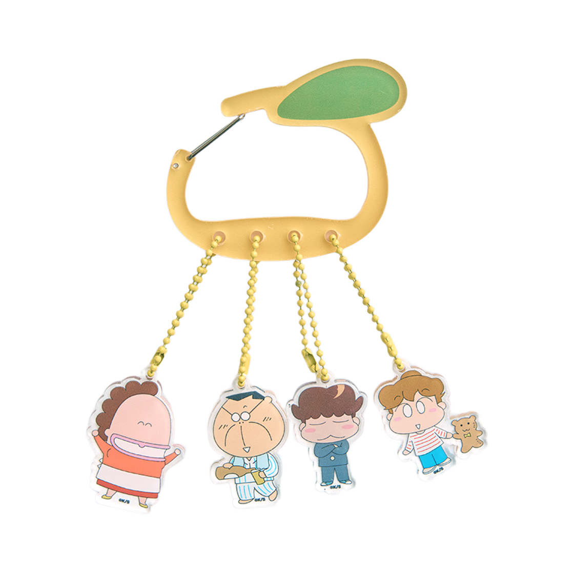 댄꼼마 x 아따맘마 가족 카라비너 키링(DANCOMMA x Atashin’chi Family Carabiner Keyring)