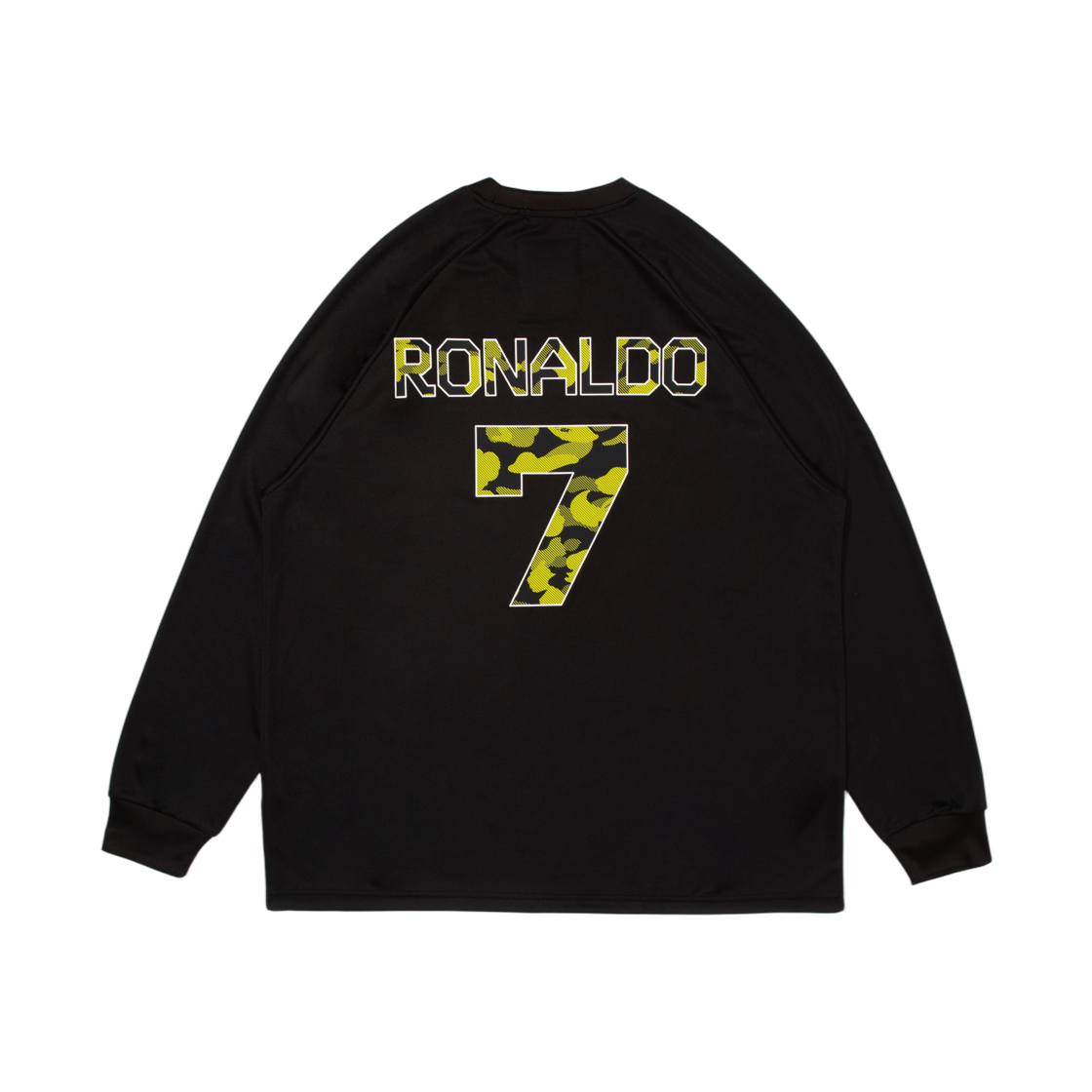 베이프 x CR7 라이프 멀티 로고 폴리 릴렉스드 핏 롱슬리브 풋볼 저지 블랙(BAPE x CR7 Life Multi Logo Poly Relaxed Fit L/S Football Jersey Black) - 2