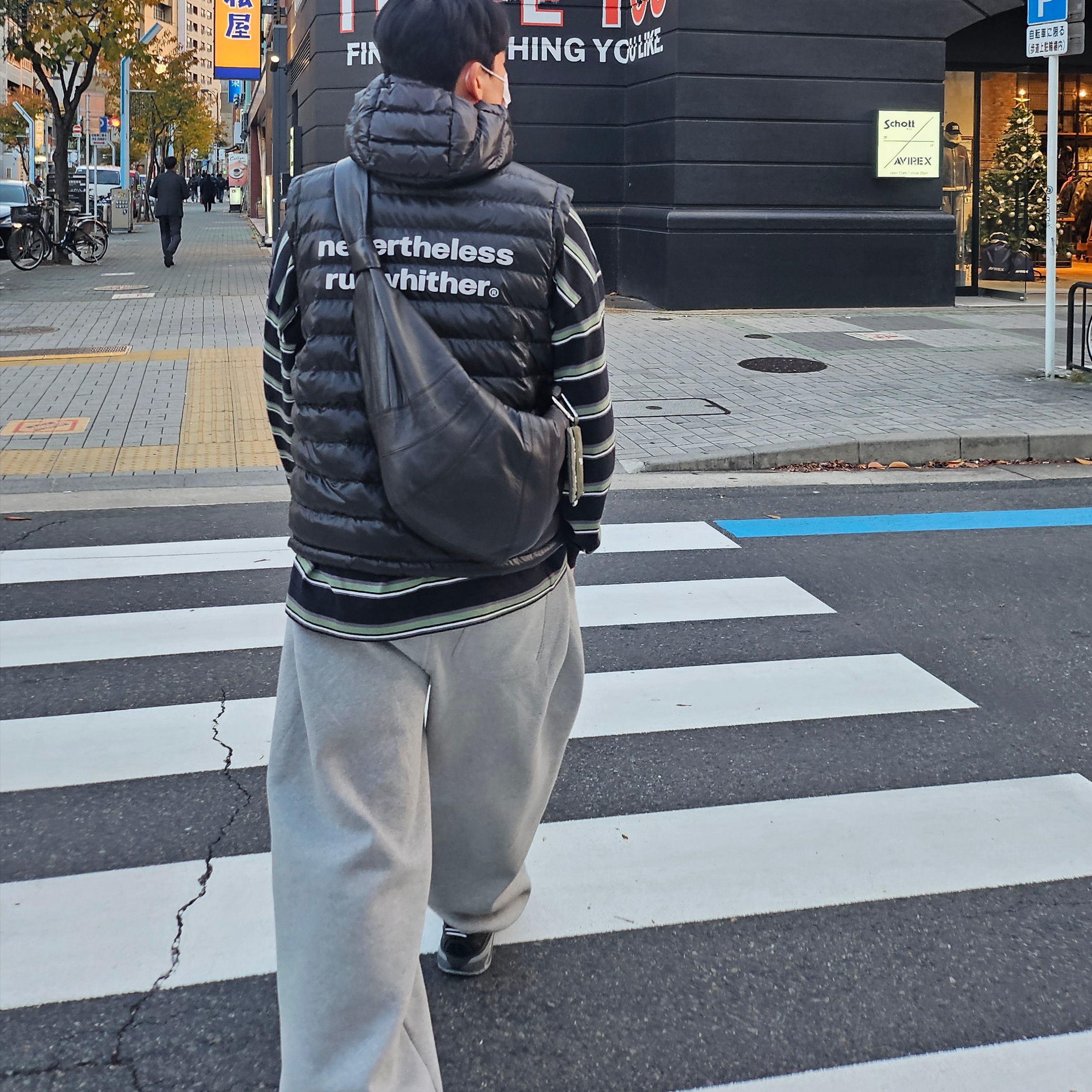 Undermycar Mu.03 Anti Fxxking Logo Play Oversized Sweat Jogger Melange Gray 착용 스타일
