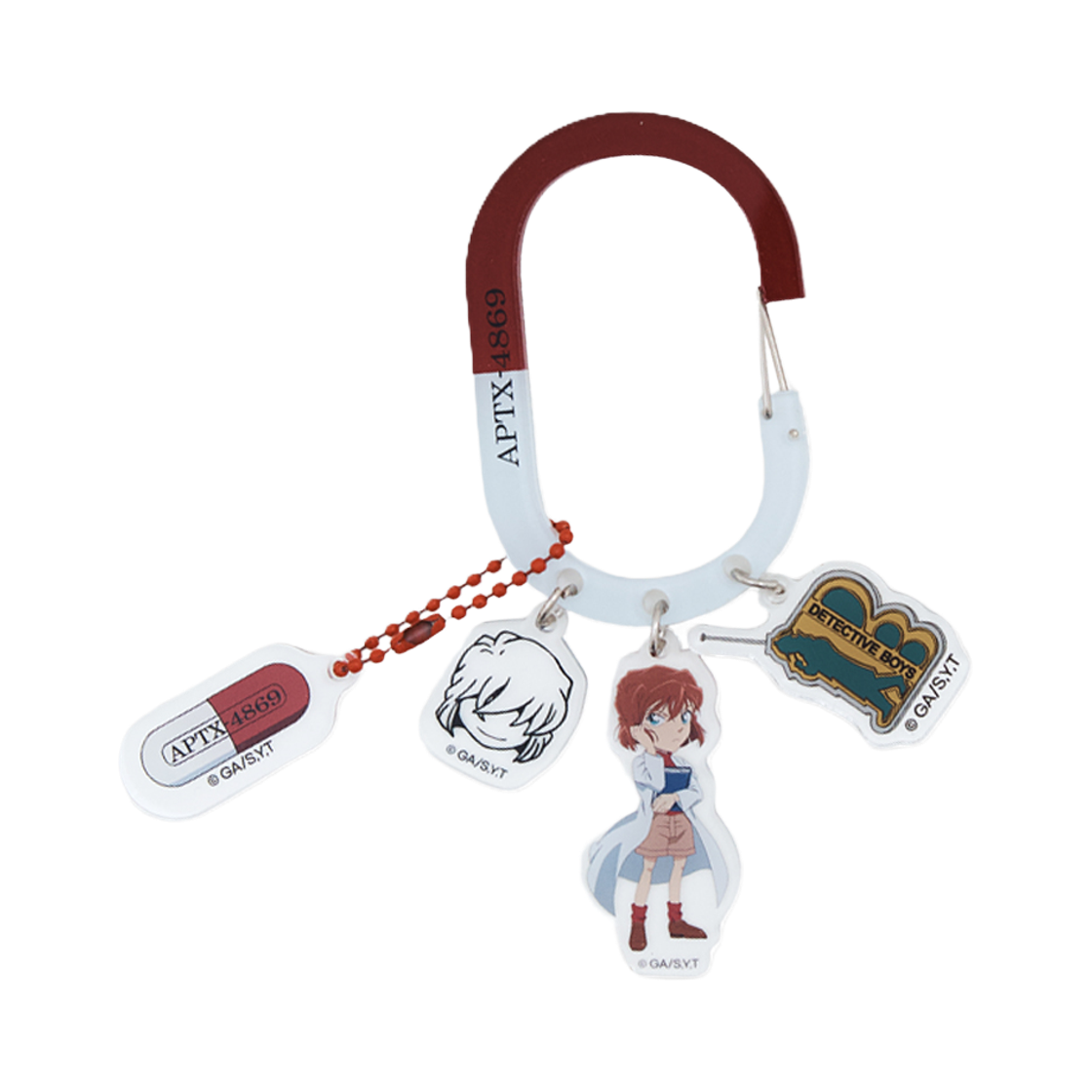 댄꼼마 x 명탐정 코난 장미 카라비너 키링(DANCOMMA × Detective Conan Ai Haibara Carabiner Keyring)