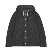 Safarispot Wool Quilting Hooded Coat Charcoal