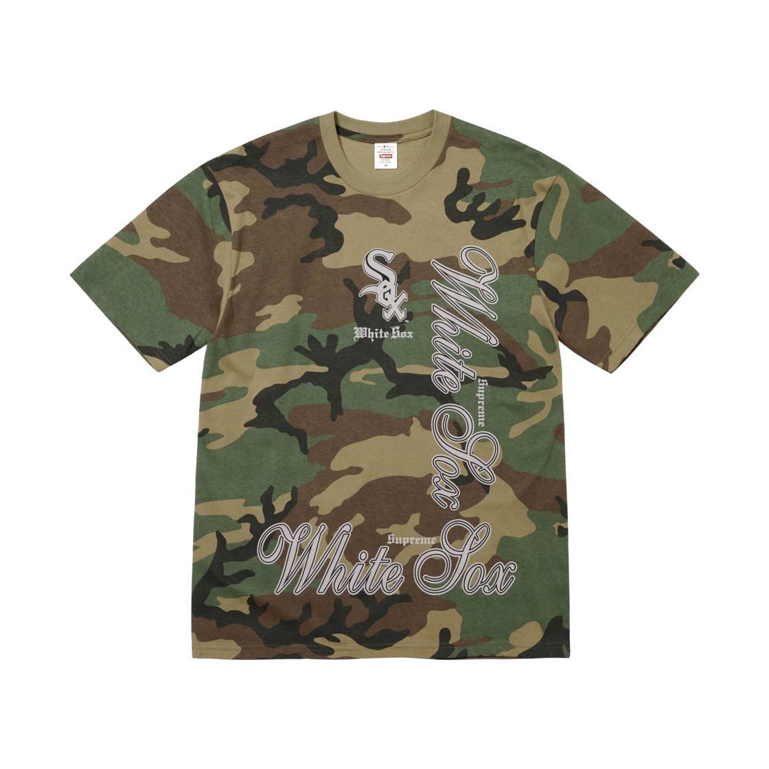 슈프림 x MLB 팀 티셔츠 우드랜드 카모 - 25FW