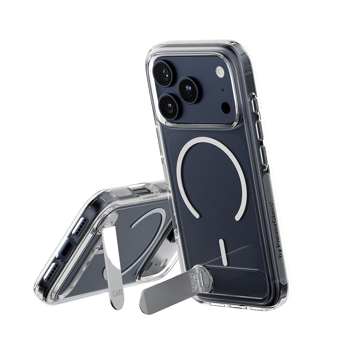 판저글래스 케어 클리어 맥세이프 킥스탠드 케이스 iPhone 17 Pro(PANZERGLASS Care Clear MagSafe Kickstand Case iPhone 17 Pro)
