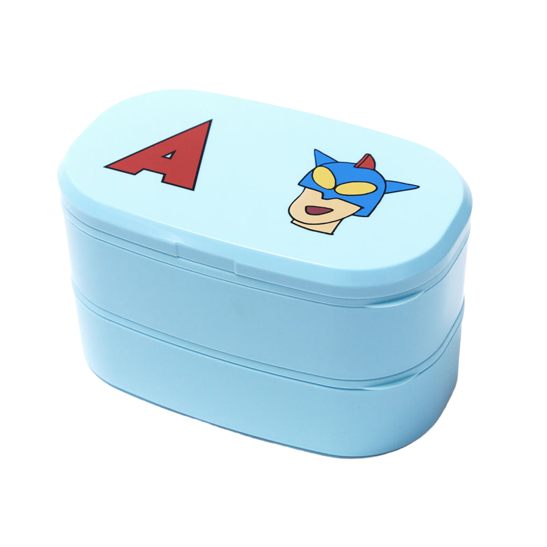 댄꼼마 x 짱구 액션가면 점보 도시락통 하늘색(DANCOMMA x Crayon Shin Chan Action Mask Jumbo Lunch Box Sky Blue)