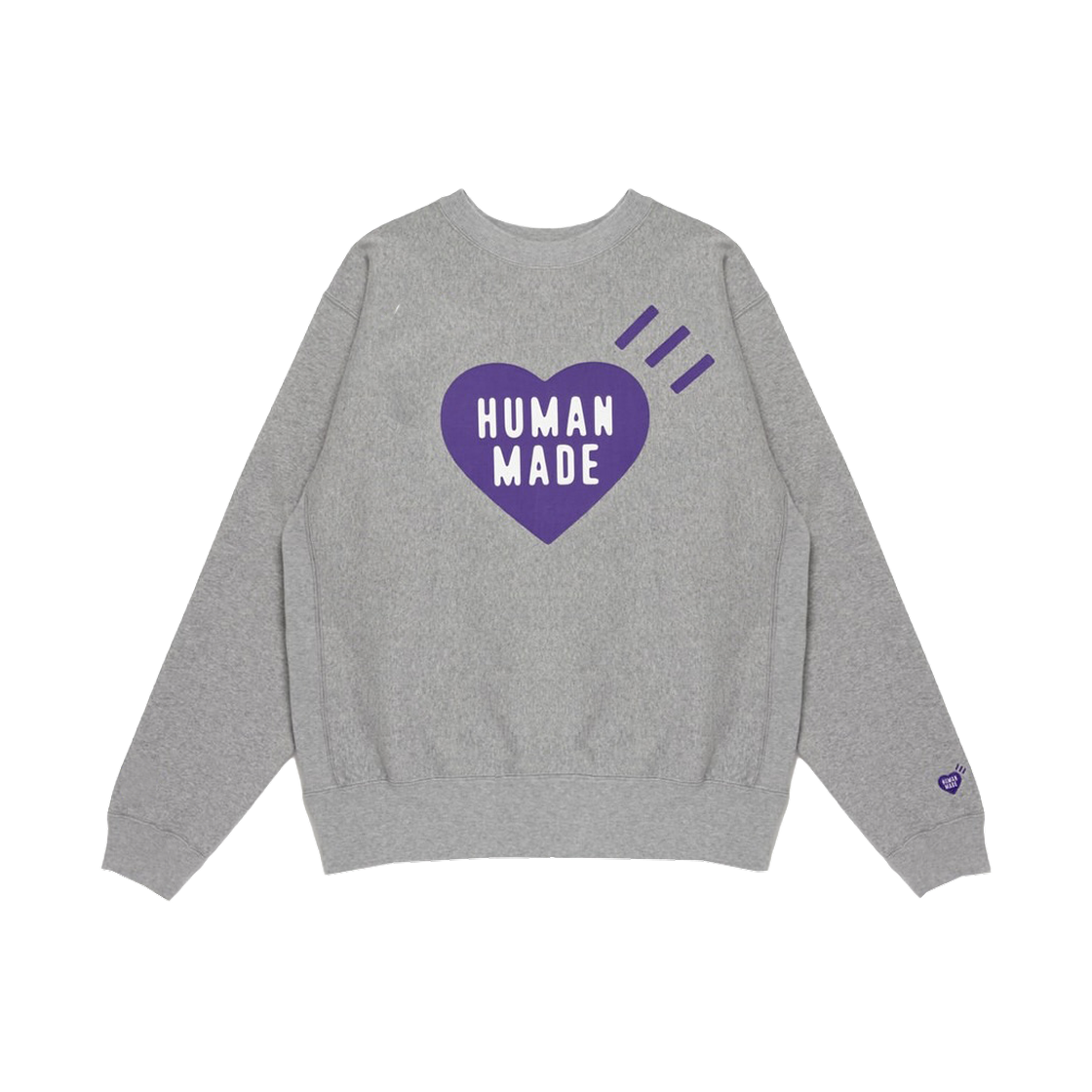 - Human Made Heart Sweatshirt Gray Purple - Fukuoka Store Exclusive