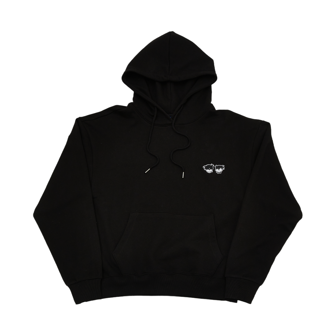 댄꼼마 x 명탐정 코난 남도일&코난 후드 티셔츠 블랙(DANCOMMA × Detective Conan Shinichi Kudo & Conan Edogawa Hoodie)