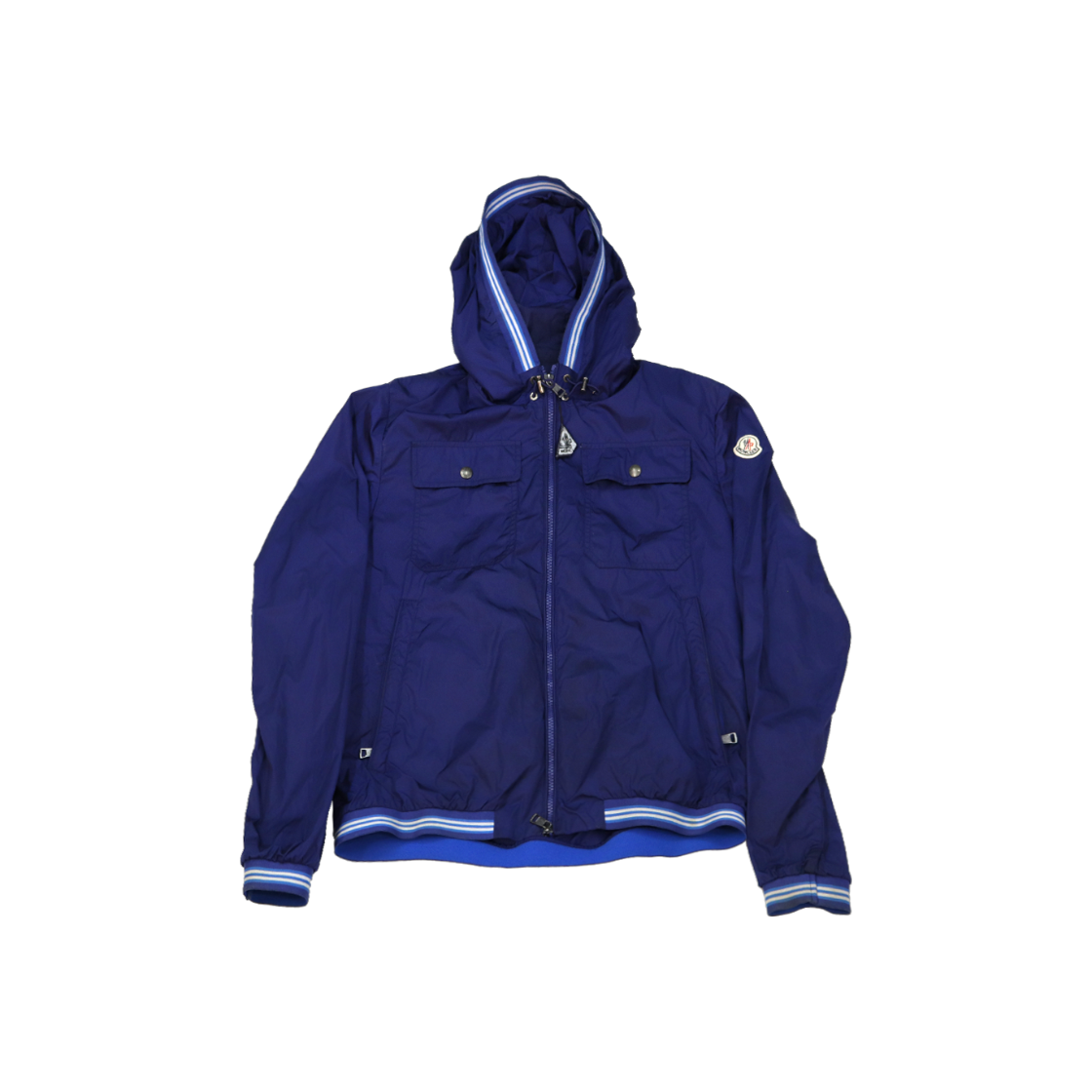 ITGPMKW8H7BK Moncler Blue Nylon Jacket A-C41691