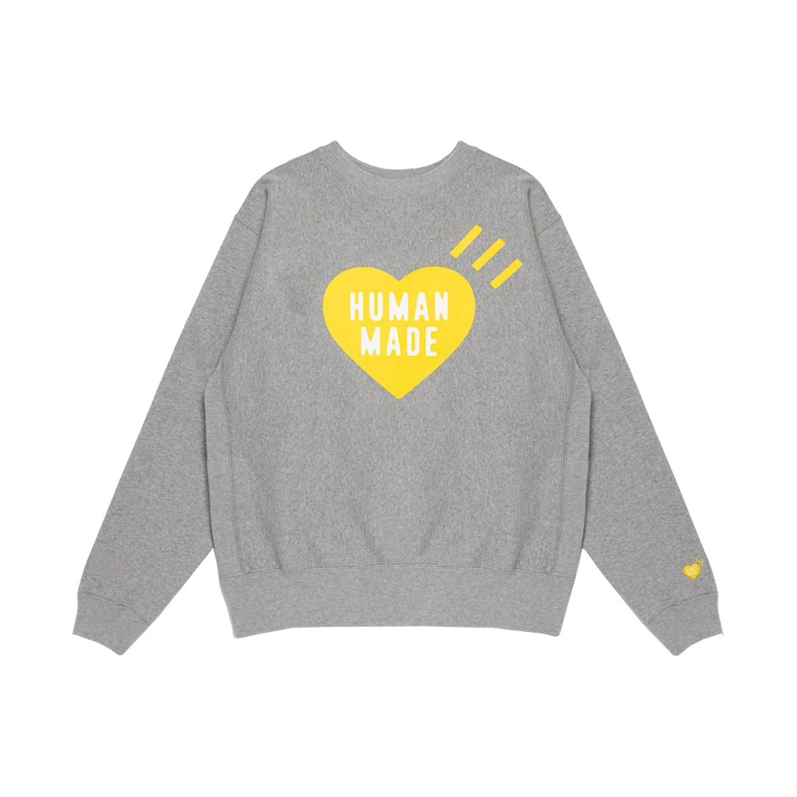 - Human Made Heart Sweatshirt Gray Yellow - Shinsaibashi Parco Store Exclusive