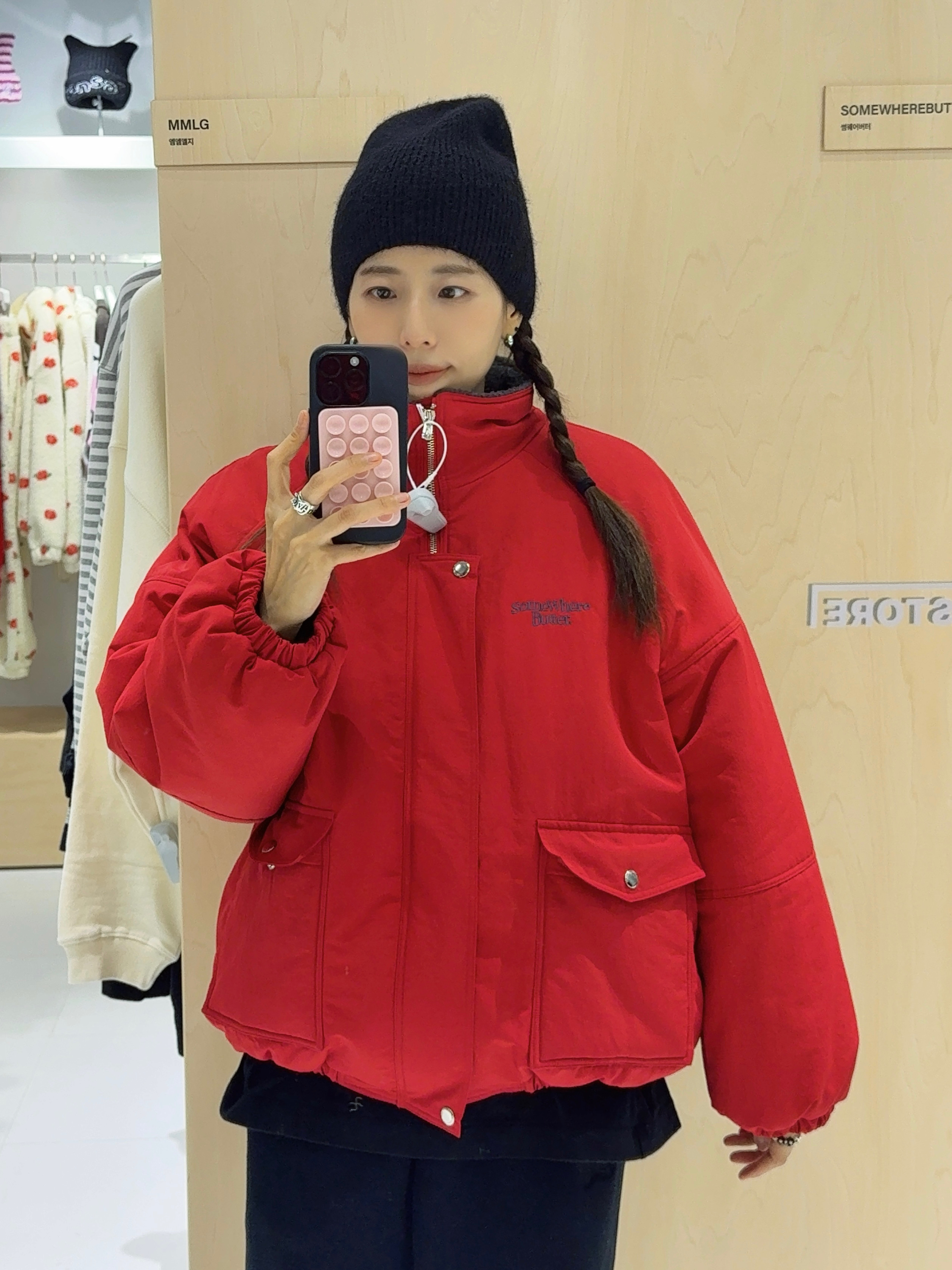 Uniqlo x Needles Fleece Wide Pants Black - KR, Supreme Inside Out Crewneck Black - 23FW 착용 스타일 - 2