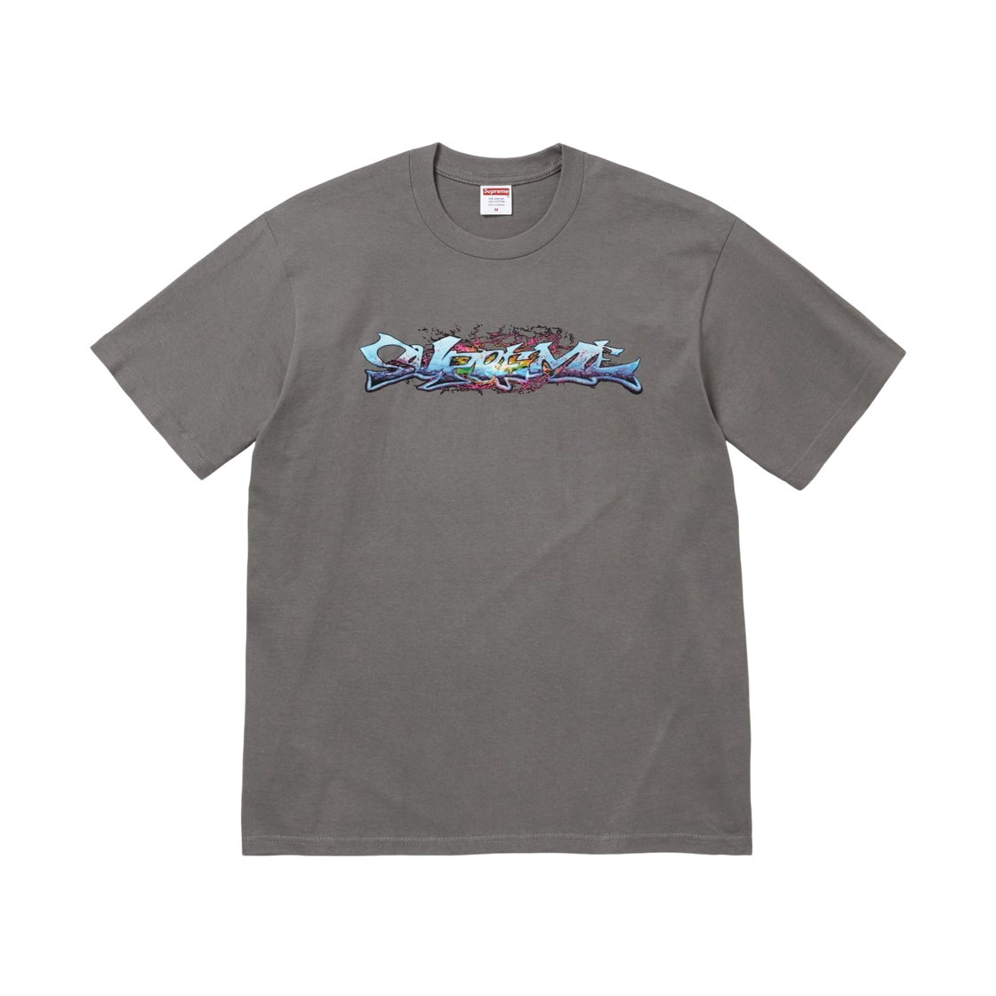 슈프림 태그 티셔츠 차콜 - 25FW