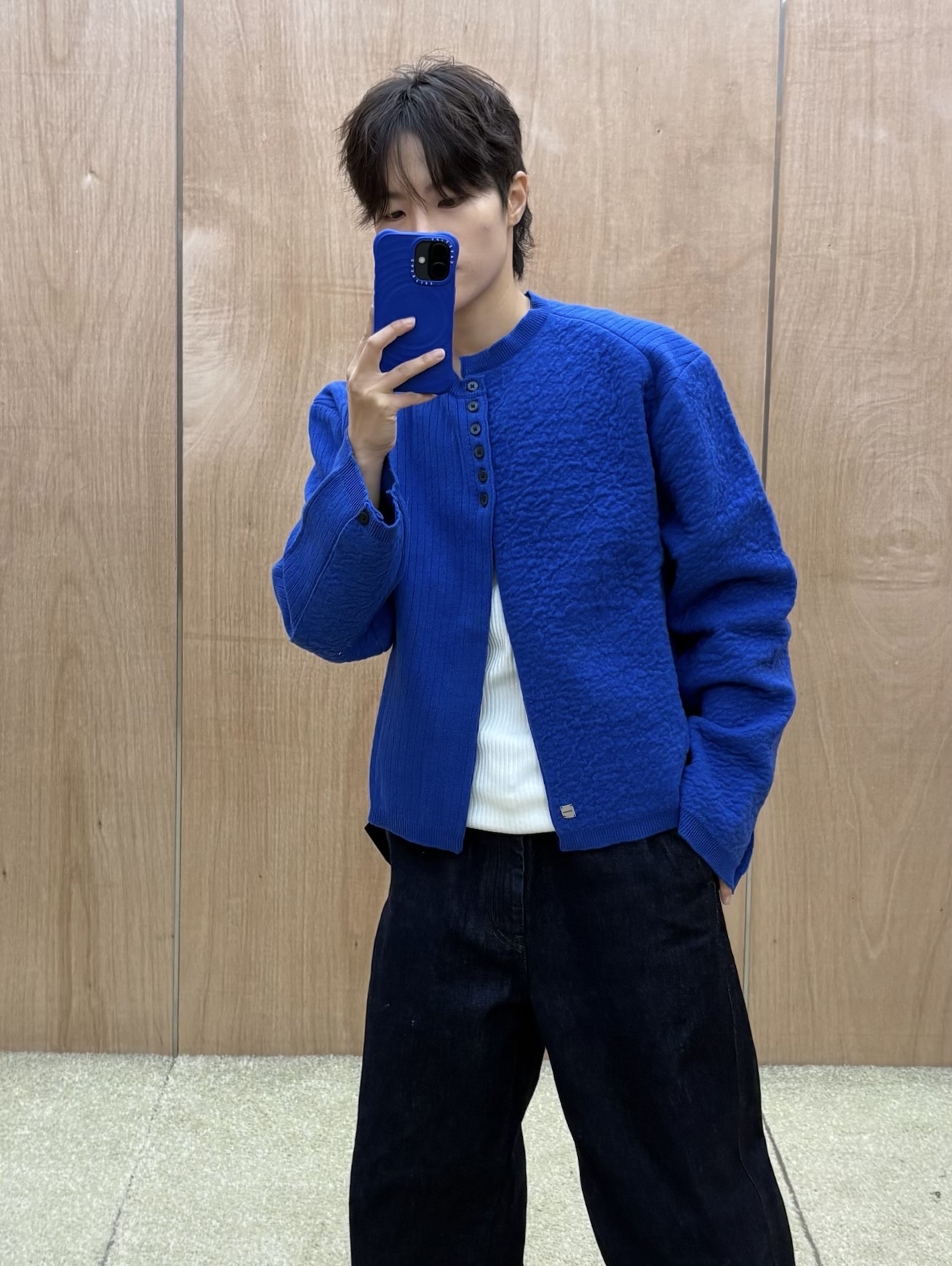 Ader Error 10th Product. 8 Z-Blue 착용 스타일 - 2