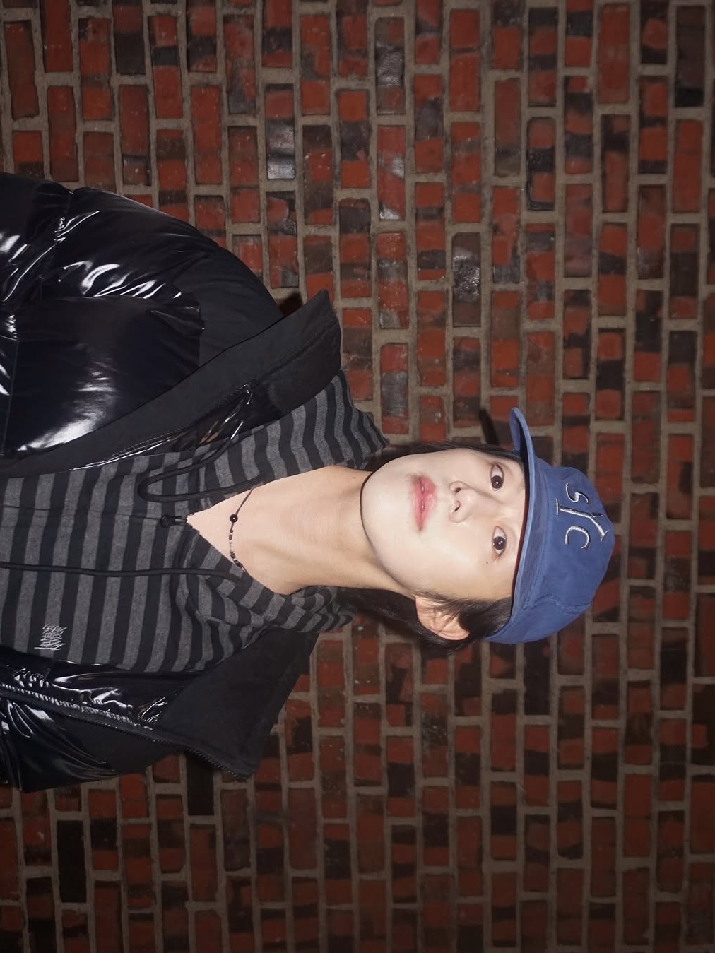 Sunday Ceremony Syc Logo 5 Panel Cotton Cap - Blue 착용 스타일 - 3