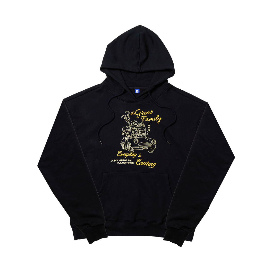 DN25FHD2000 Dancomma × Atashin’chi Next Graphic Hoodie Navy