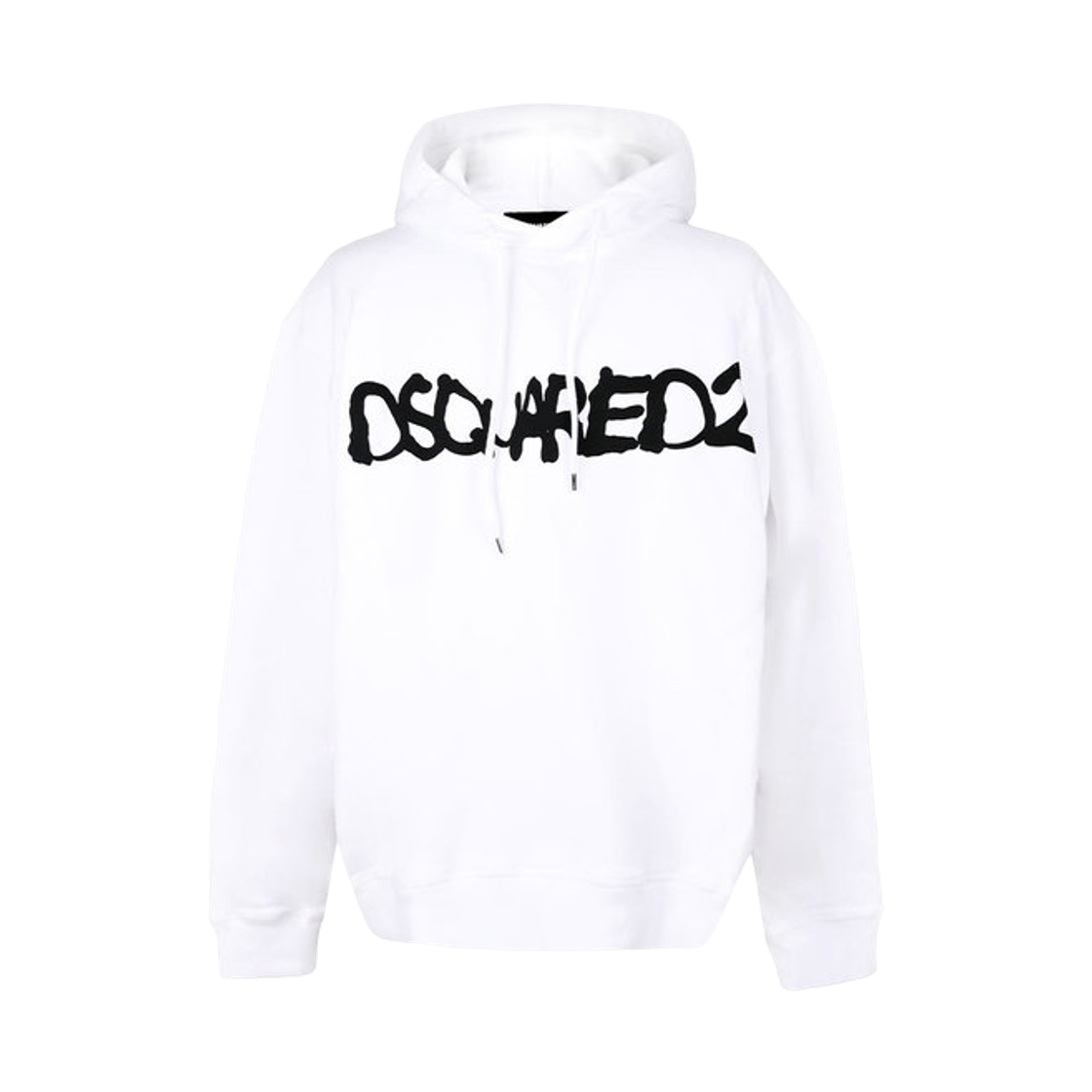 디스퀘어드2 로고 프린트 후드 스웨트셔츠 화이트(Dsquared2 Logo Print Hooded Sweatshirt White)