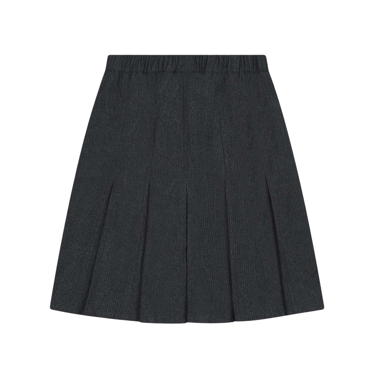 P0000BVK Safarispot Two Button Pleats Wool Skirt Black
