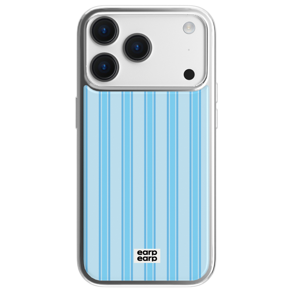 E2512_0014_2 earpearp Vintage Blue Stripe Epoxy Case Silver MagSafe