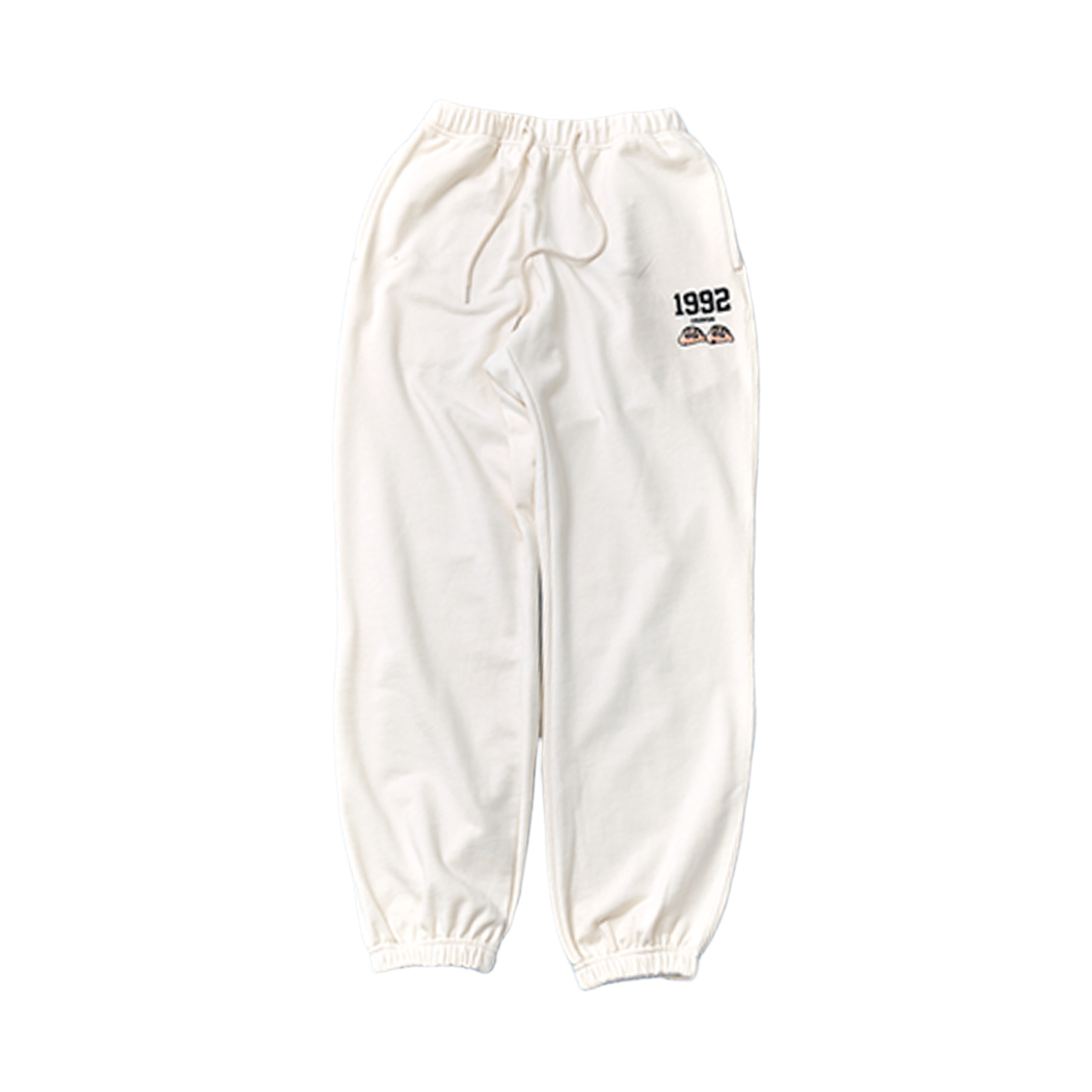 댄꼼마 x 짱구 1992 얼굴자수 스웨트팬츠 크림(DANCOMMA x Crayon Shin Chan 1992 Face Embroidered Sweatpants Cream)