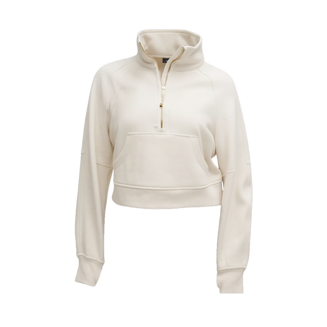 (W) 룰루레몬 스쿠바 오버사이즈 퍼넬넥 하프 집 헤더드 라이트 아이보리 골드((W) Lululemon Scuba Oversized Funnel-Neck Half Zip Heathered Light Ivory Gold)