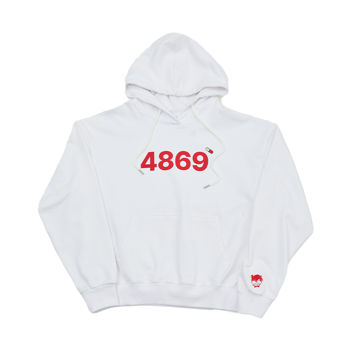 DN25SHD0300 DANCOMMA × Detective Conan Apotoxin 4869 Hoodie (White)