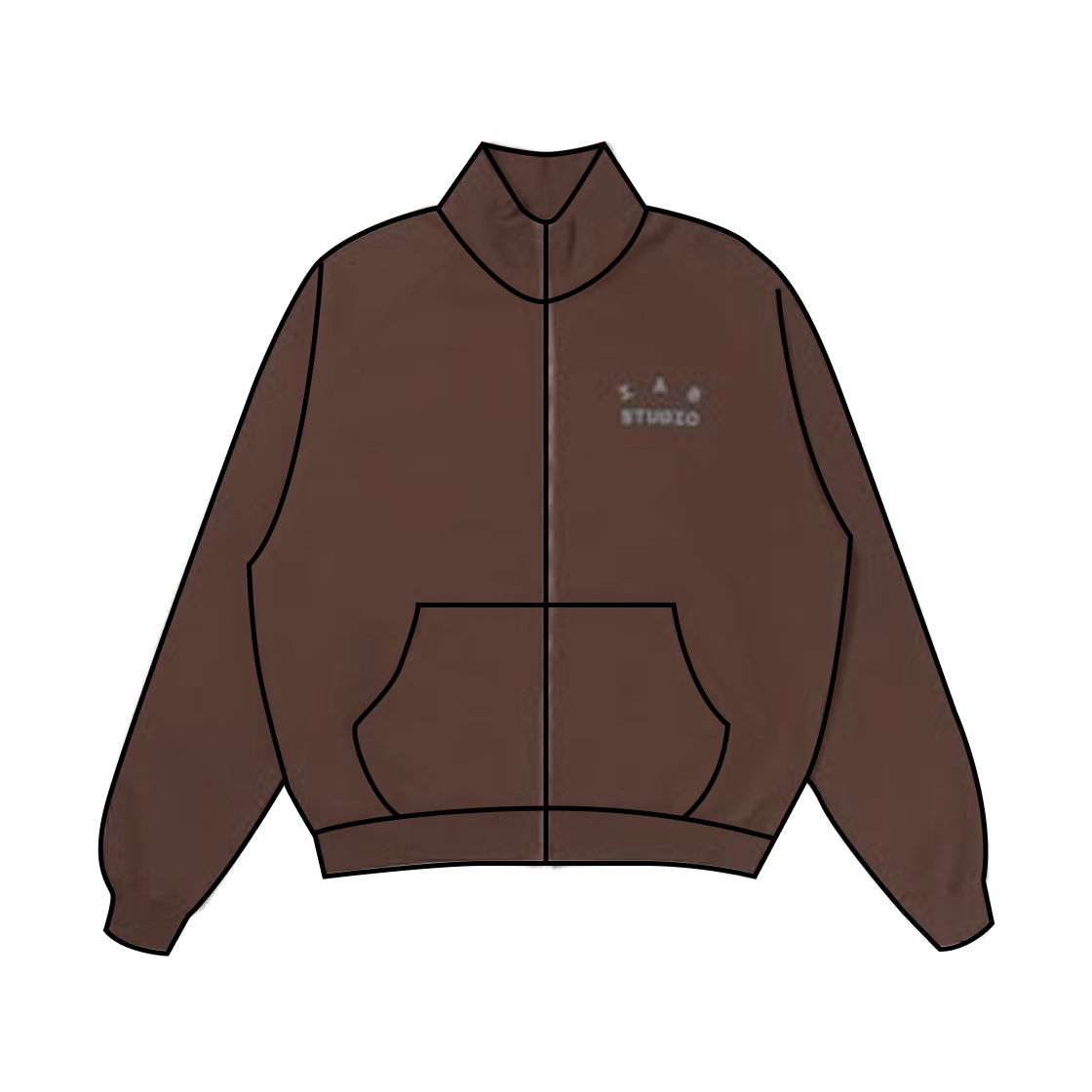 - IAB Studio IAB 2Way Full Zip-up Brown