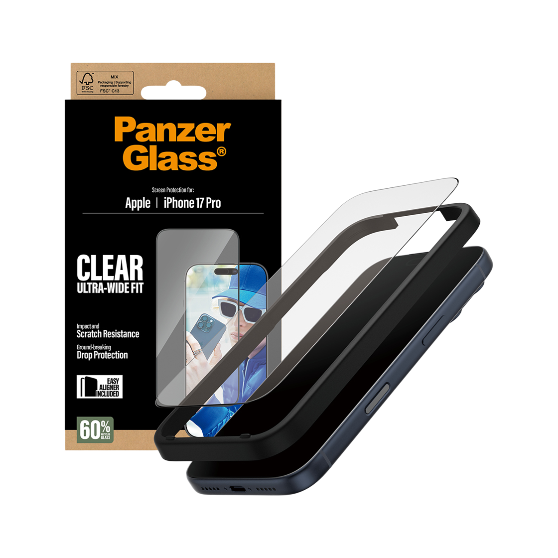 판저글래스 클리어 스크린 프로텍터 iPhone 17 Promax(PANZERGLASS Clear Screen Protector iPhone 17 Promax)