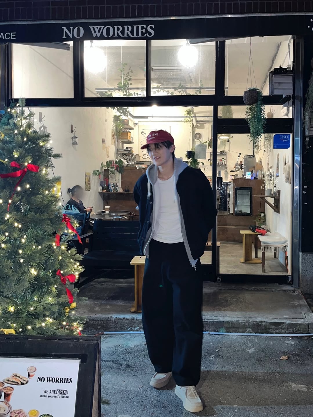 Sunday Ceremony Vintage Washed 5 Panel Cotton Cap - Red 착용 스타일 - 4