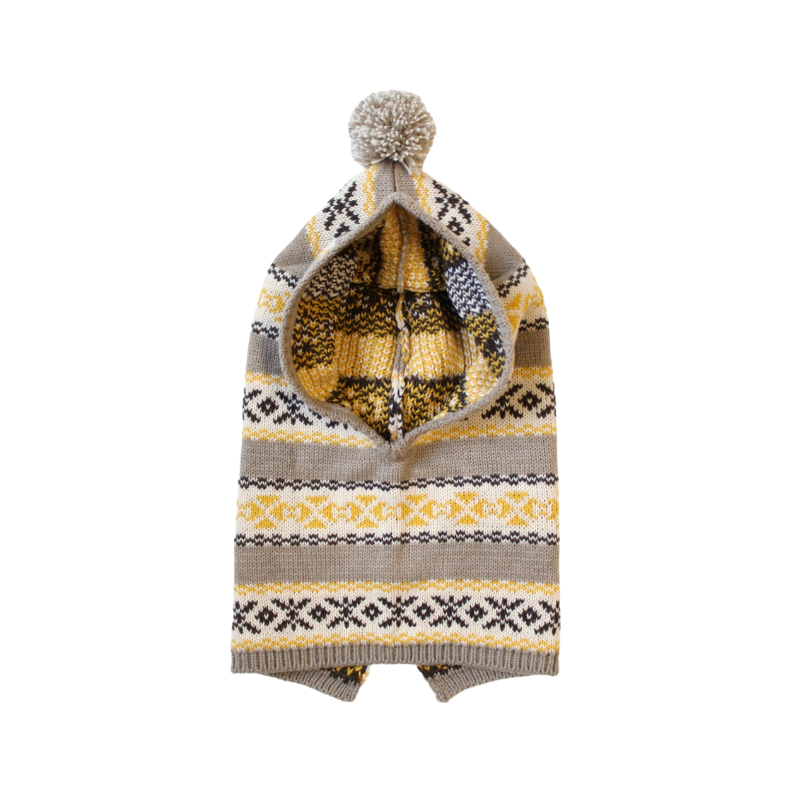 K2510XH533 Kapital 5G Wool Yellowknife Fair Isle Balaclava Yellow
