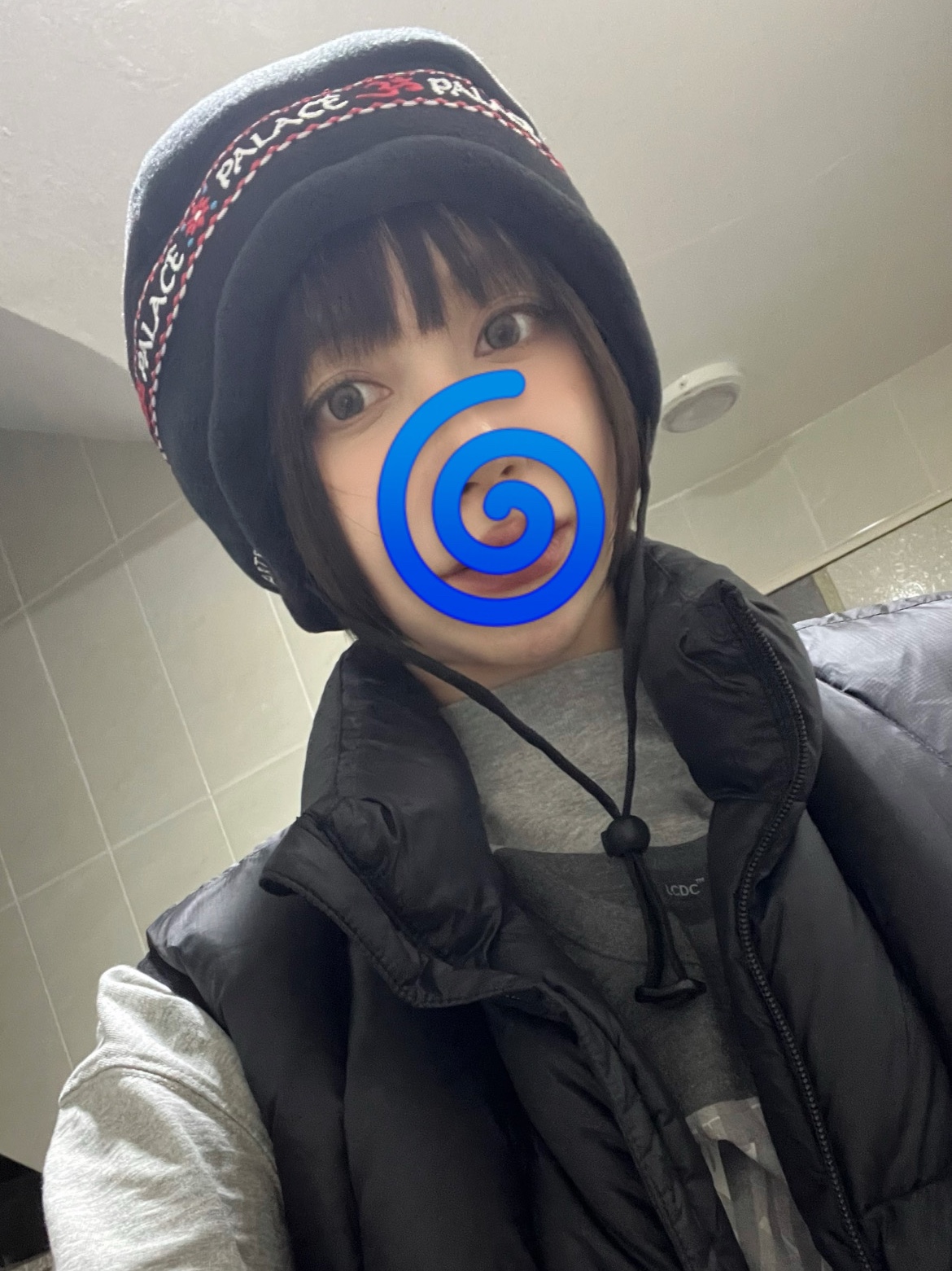 Palace Polartec OM Earflap Beanie Black - 25FW 착용 스타일