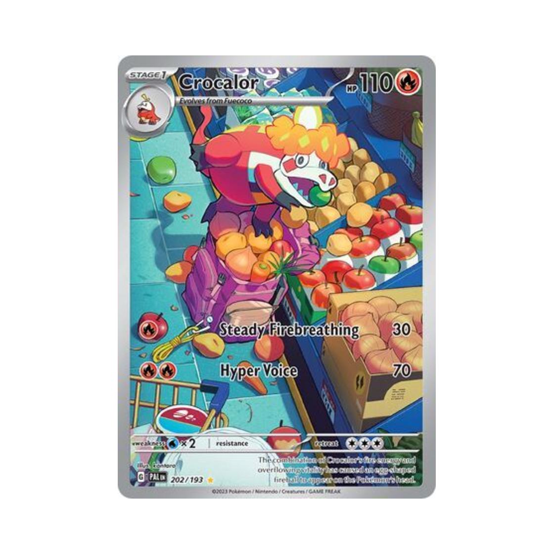 포켓몬 TCG 악뜨거 IR 팔데아 이볼브드 (영문판)(Pokemon TCG Crocalor IR Paldea Evolved (English Ver.))